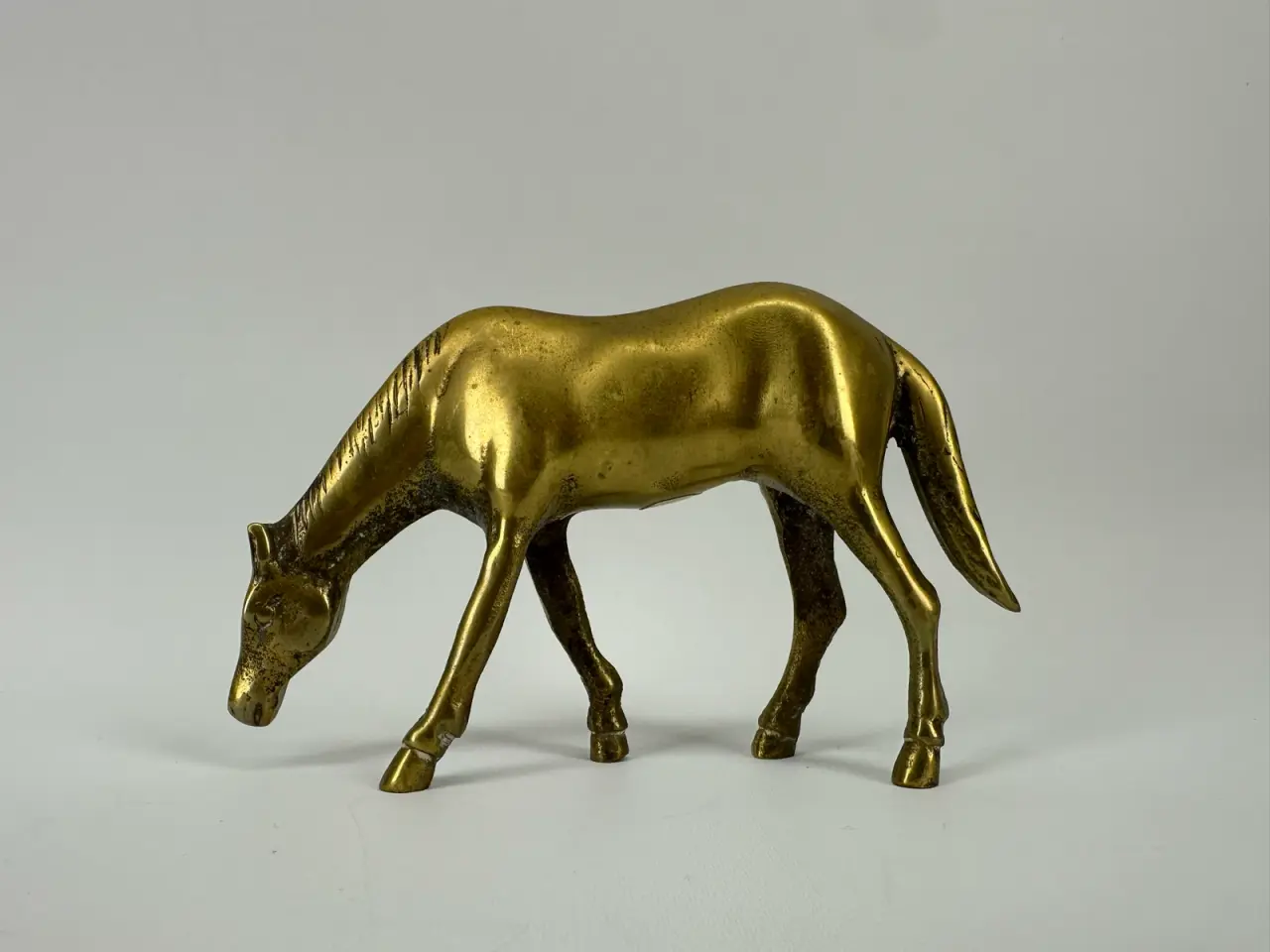 Billede 2 - Vintage messing hest