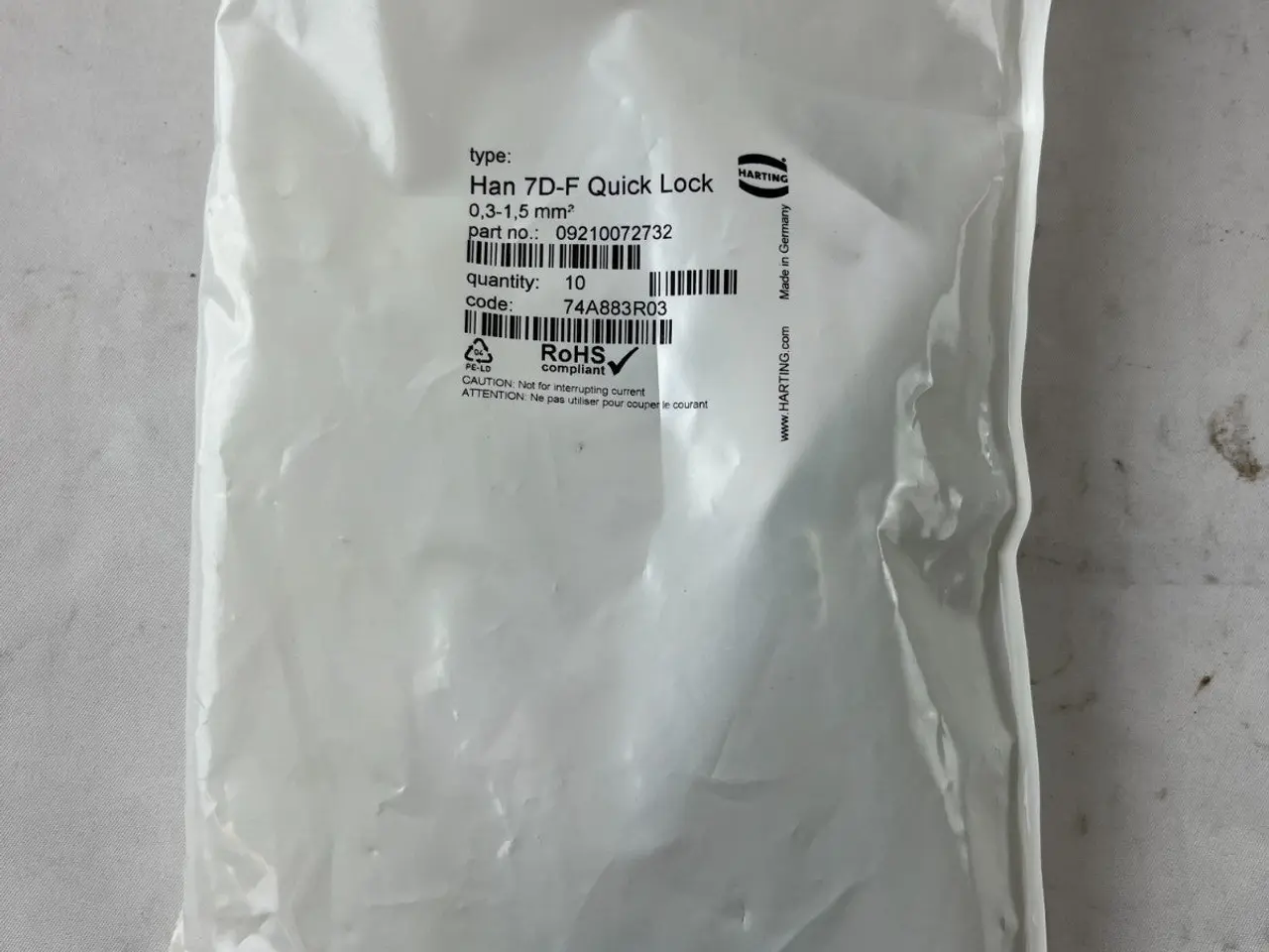Billede 4 - Harting Han 7D-F Quick Lock 09210072732 Female 10A