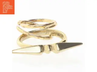 Guldfarvet broche fra Pilgrim (str. 53 mm)
