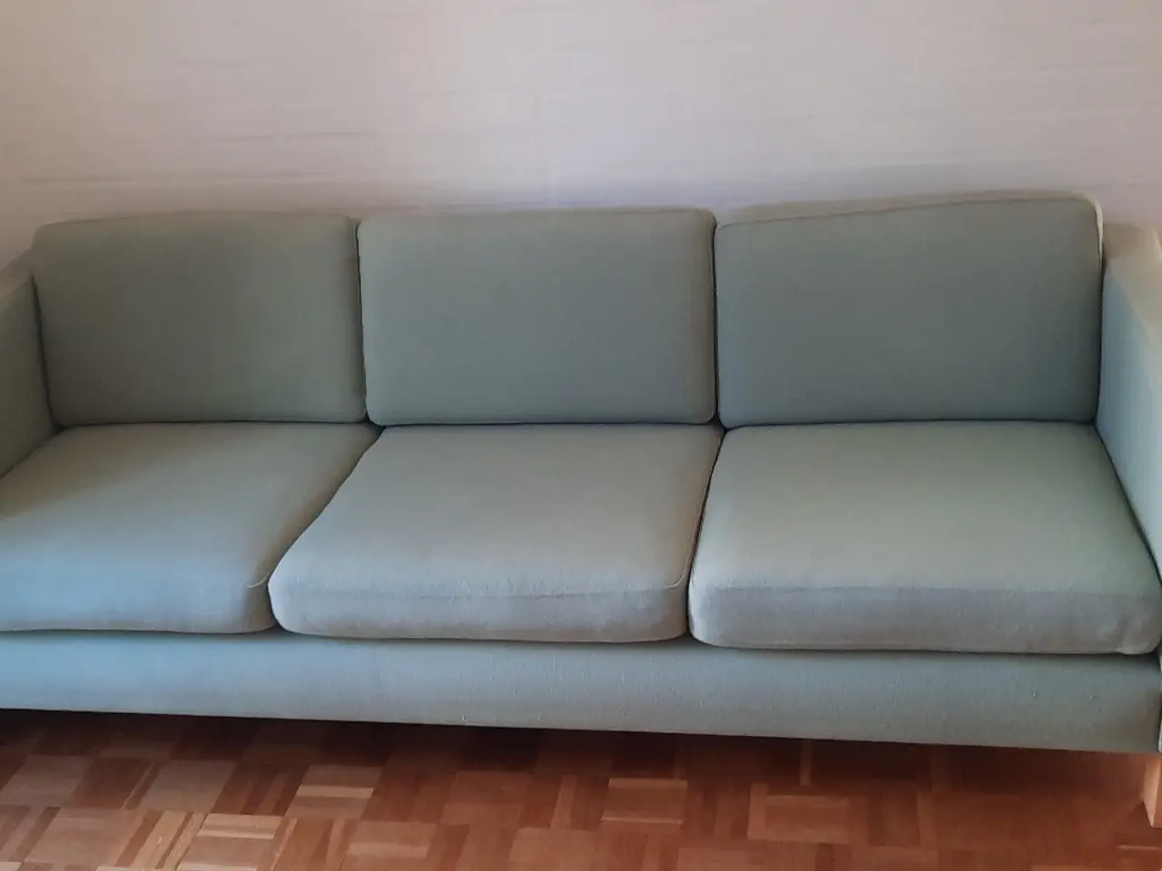 Billede 2 - Grøn uldstof sofa