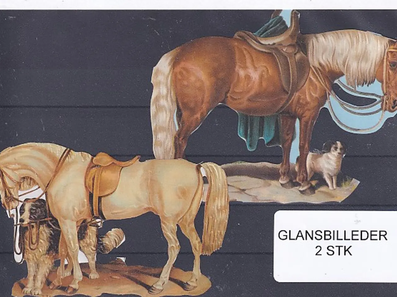 Billede 1 - Glansbilleder - Heste - 2 Stk.