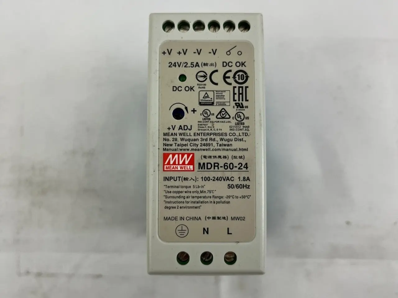 Billede 4 - Mean Well MDR-60-24 DIN Rail strømforsyning 24V
