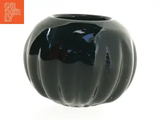 Sort keramik vase (str. 13 x 10 cm)