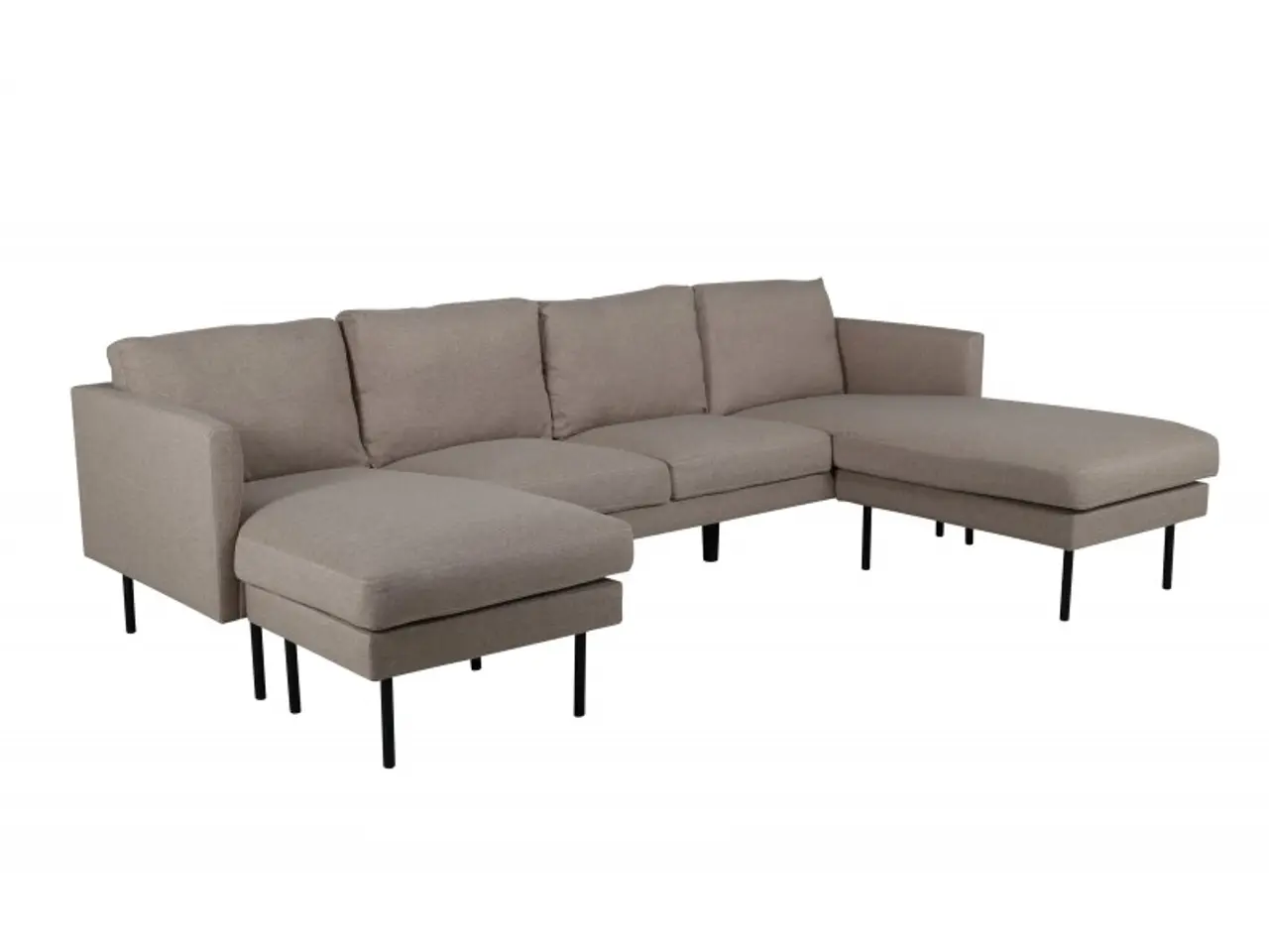 Billede 2 - Zoom U-Sofa Brun - Beige og Sort