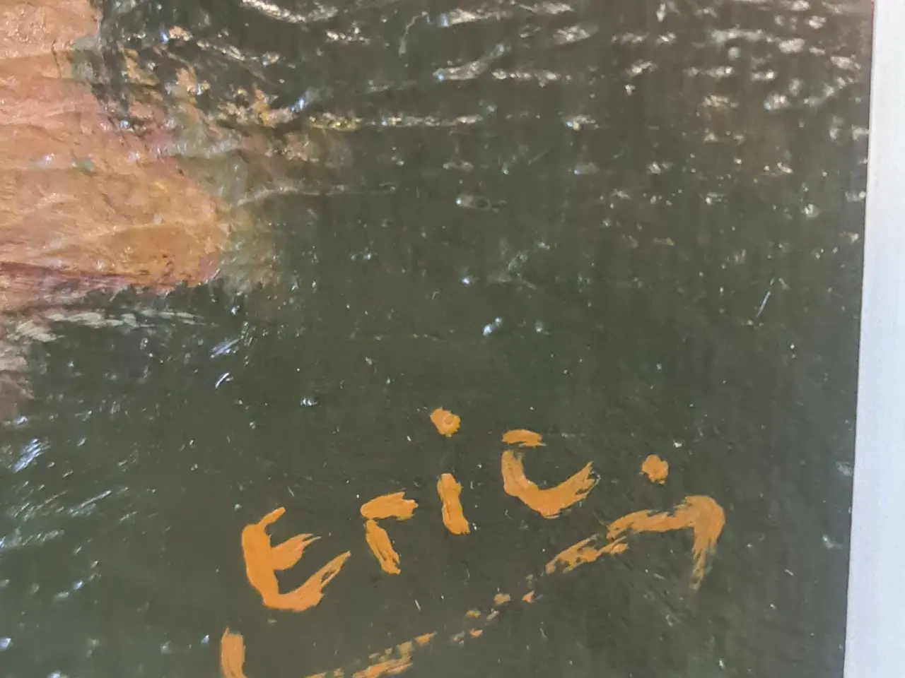Billede 3 - Kai Eric Hansen – stort oliemaleri med kystmotiv