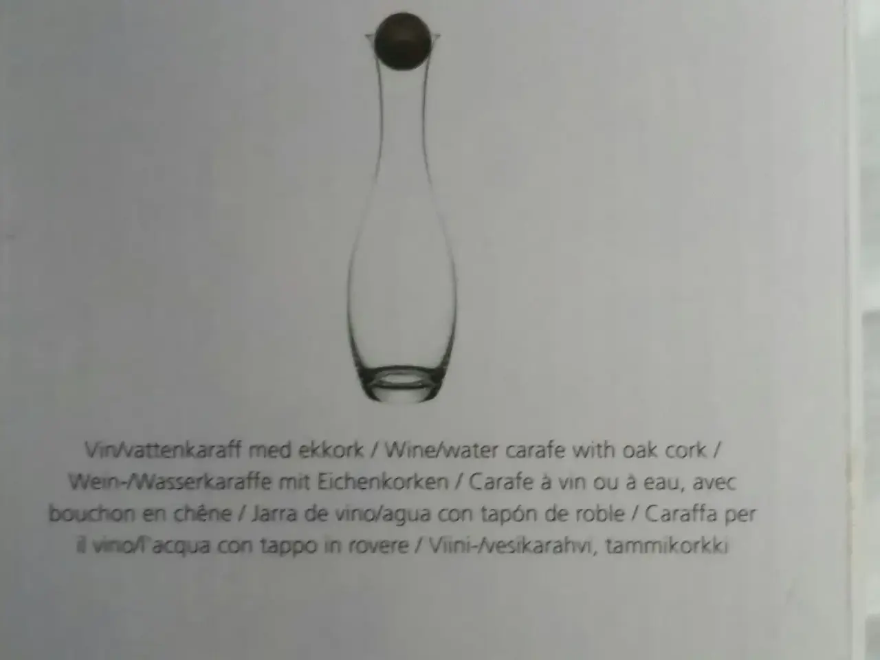 Billede 2 - Karaffel med træ prop . Oval oak