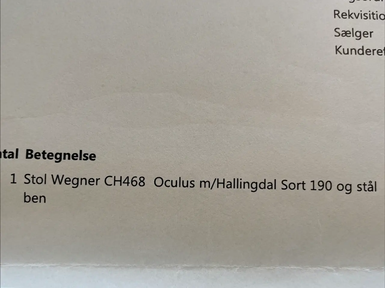 Billede 2 - Oculus wegner CH468 Hallingdal sort 190