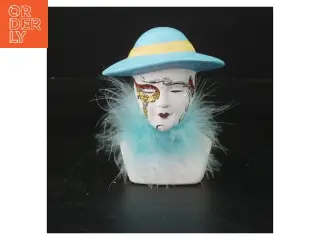 Smykkeholder buste i porcelæn(str. 10 cm)