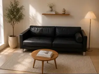 Mogens Hansen MH321 3 Pers.Sofa i sort premium.