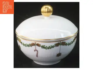 Juledekorationsskål med låg fra Royal Copenhagen (str. Ø 9 cm)