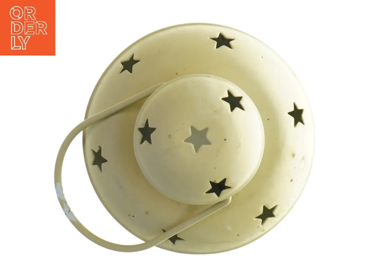 Billede 3 - Metal lanterne med glas og stjerneudskæringer (str. 16 cm)