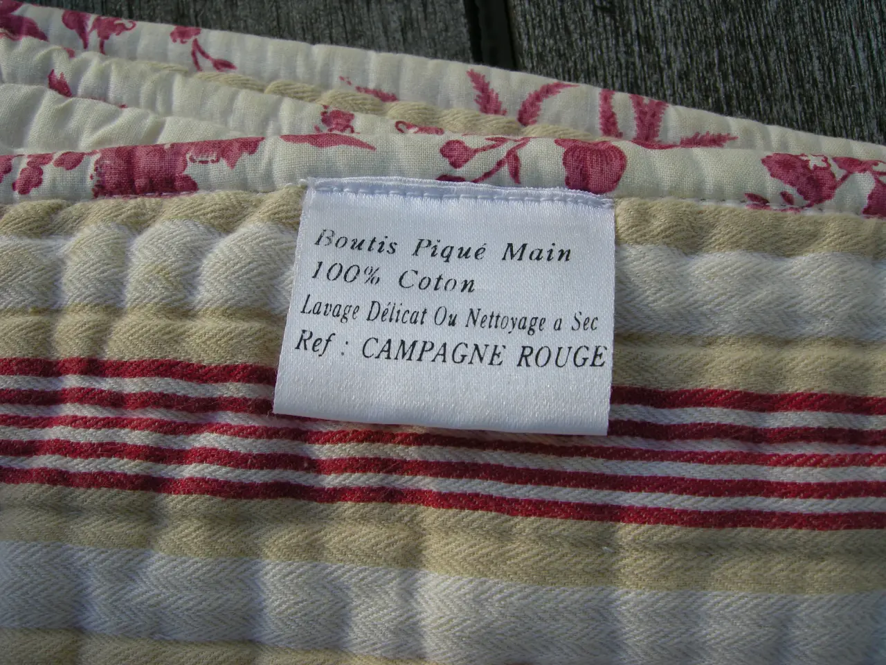 Billede 7 - Sengetæppe 270 x 245 Fransk vintage håndsyet quilt