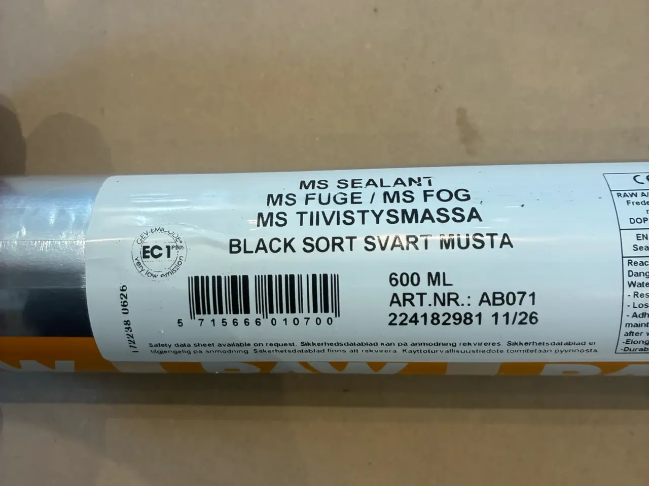 Billede 2 - Raw MS fugemasse sort