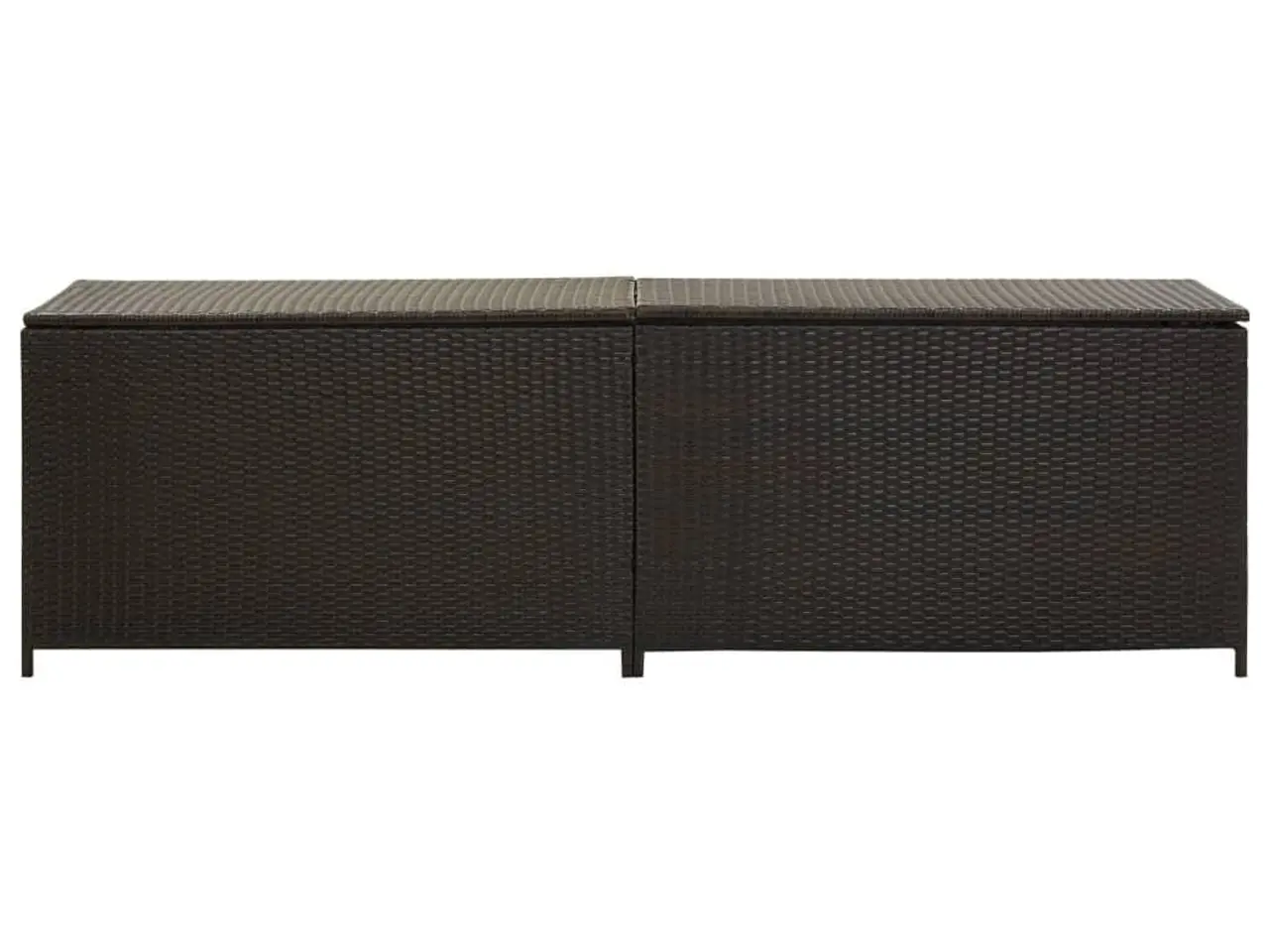 Billede 3 - Opbevaringskasse til haven i polyrattan - 200 × 50 × 60 cm, brun
