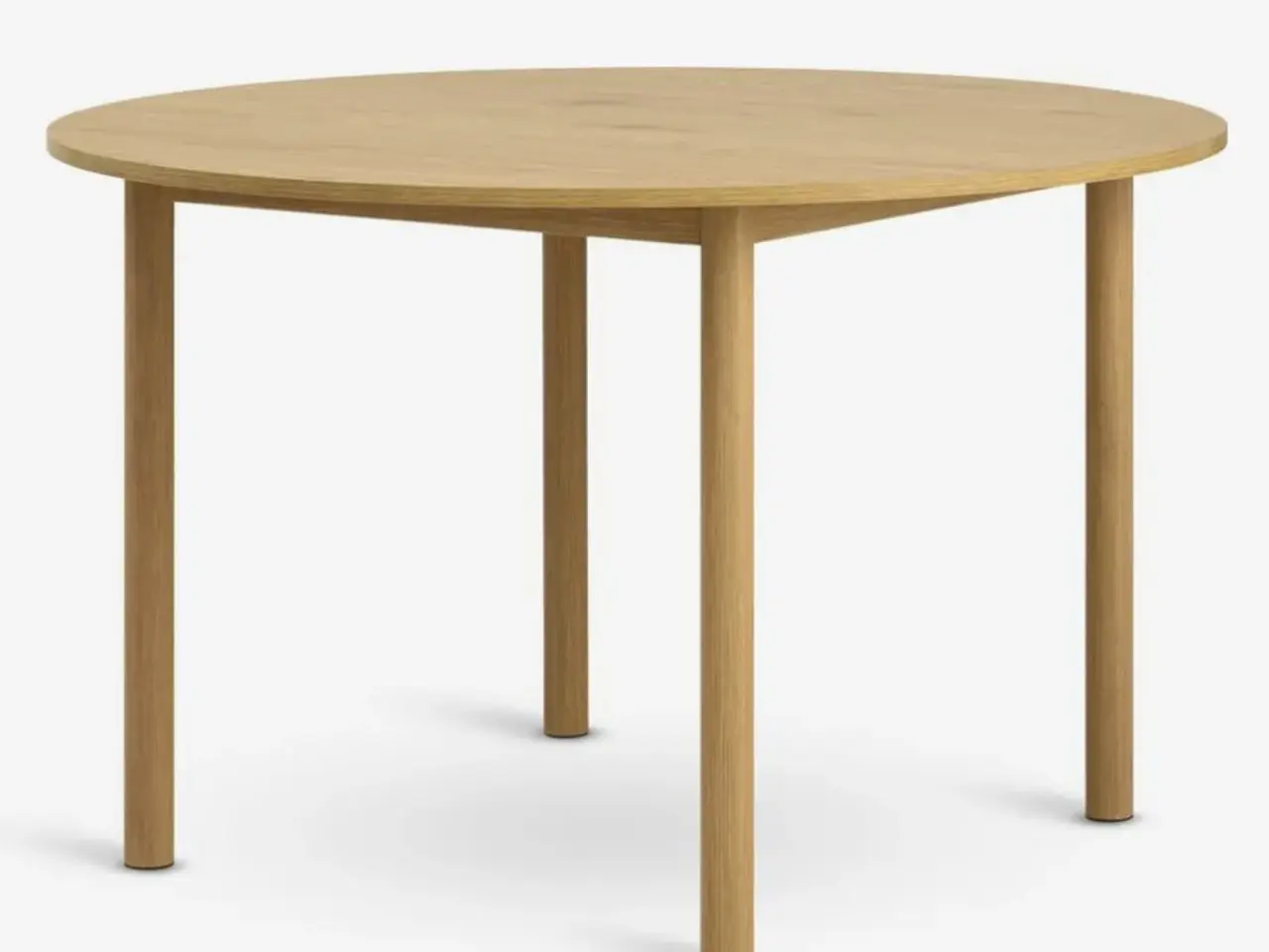 Billede 1 - ALSTED Spisebord Ø120 natur egefarve m. 2 stole
