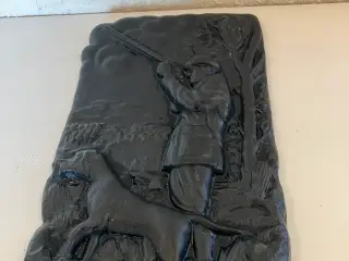 Jæger med hund relief