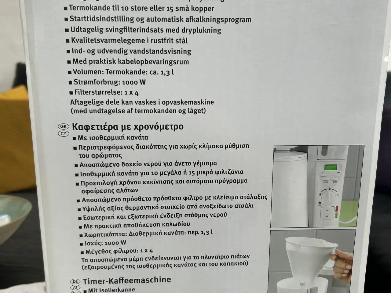Billede 2 - SilverCrest Timer-kaffemaskine med termokande