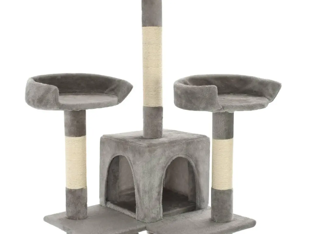 Billede 5 - Kradsetræ til katte med sisal-kradsestolper 170 cm - grå