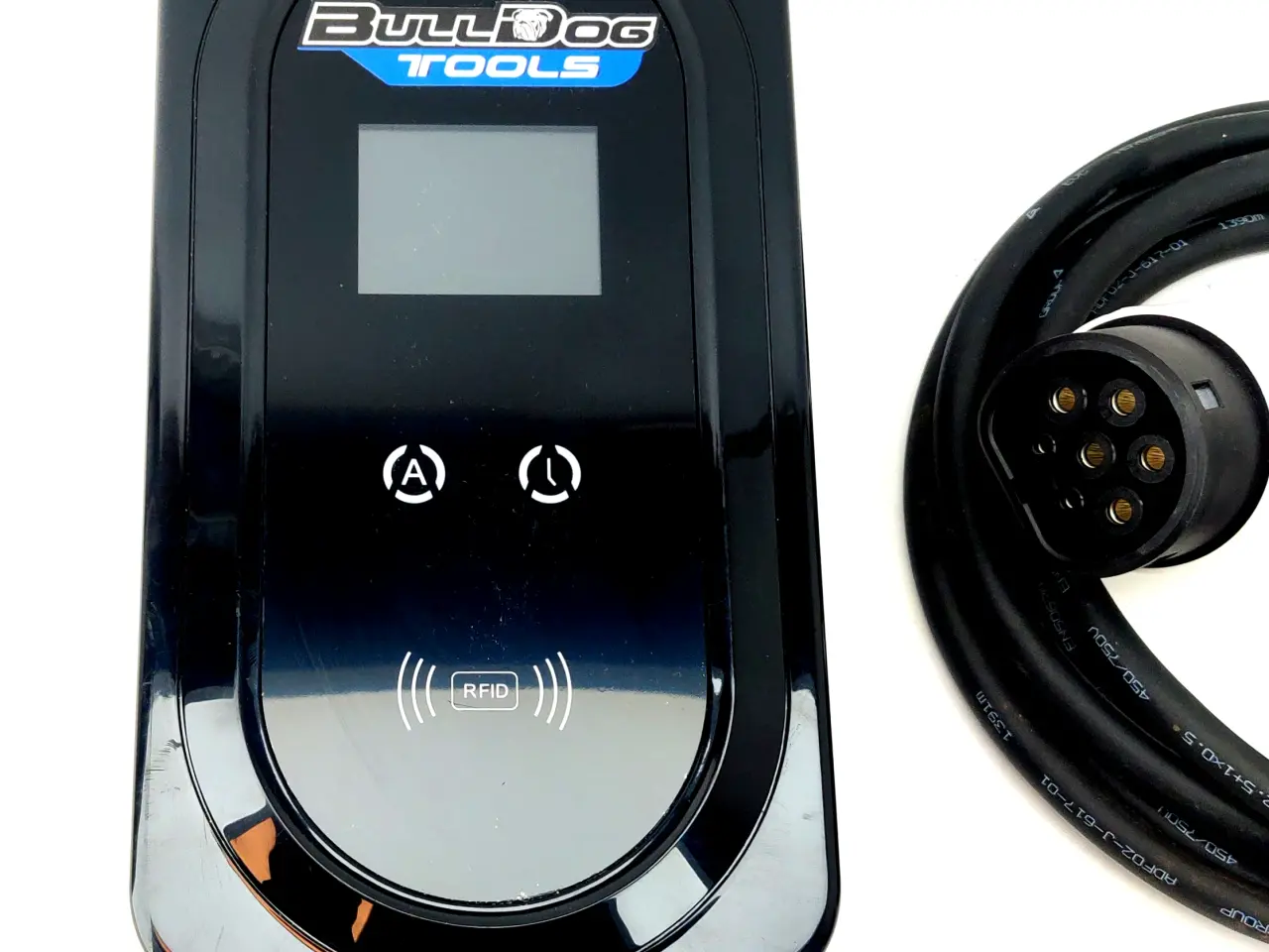 Billede 2 - Elbil oplader 8-16A med LCD display, RFID kort, app styring og 5 meter kabel