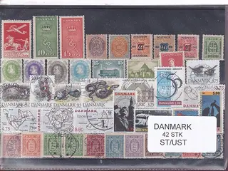 Danmark Samling - 42 Stk. Stemplet/Ustemplet