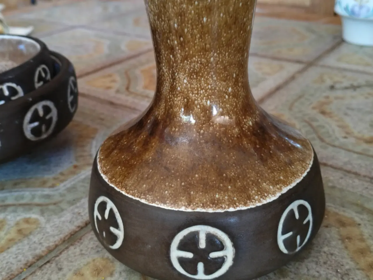 Billede 3 - Retro keramik – Frank Keramik vase og to skåle