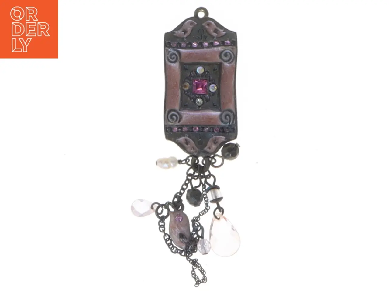 Billede 1 - Dekorativ vedhæng med perler (str. 8 cm)