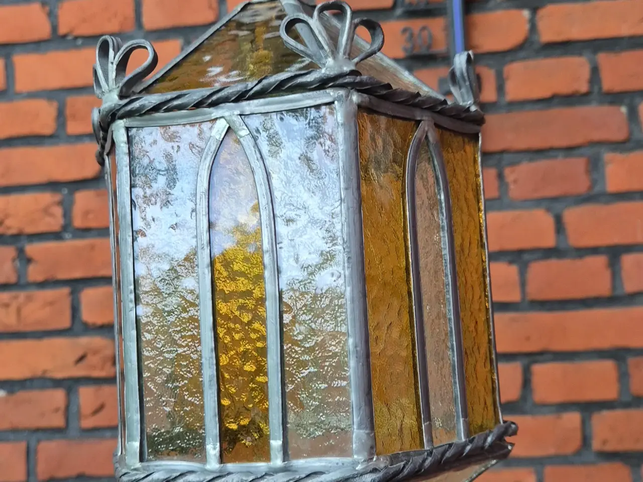 Billede 19 - Skulpturel pendel i blyindfattet glas