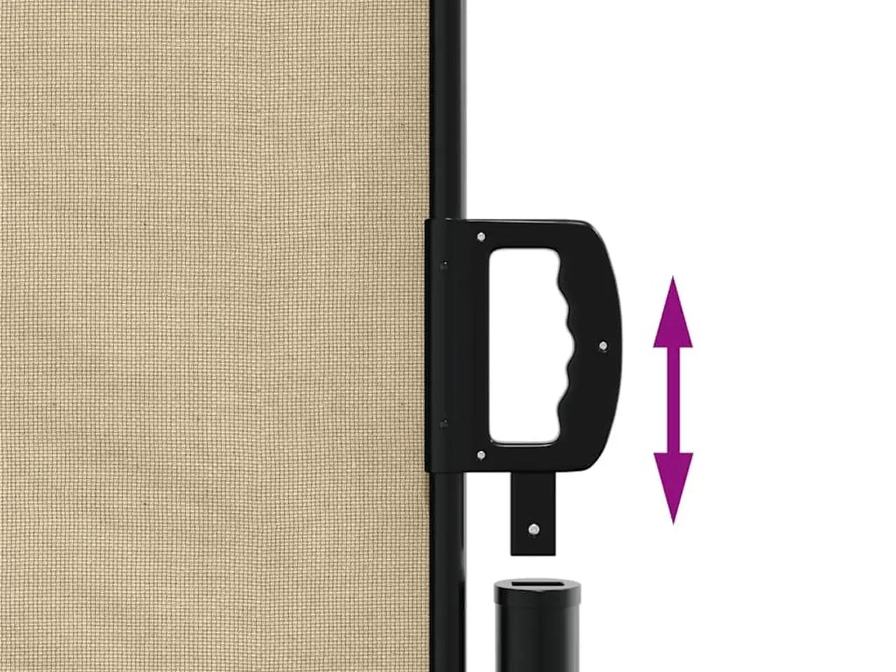 Billede 6 - Sammenrullelig sidemarkise 100x500 cm beige