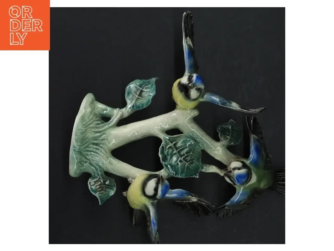 Billede 6 - Porcelænsfigur af mejser (str. H. 20 cm. b. 22 cm)