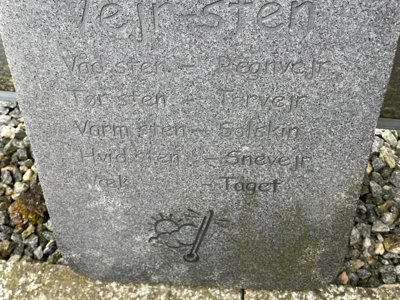 Billede 1 - Vejrsten i granit