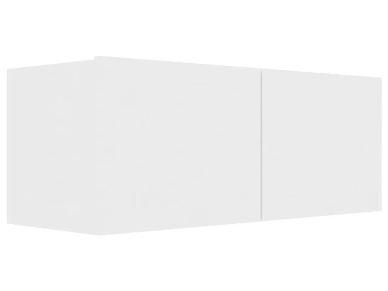 Billede 2 - Vægmonteret tv-bord 80×30×30 cm - hvid, konstrueret træ