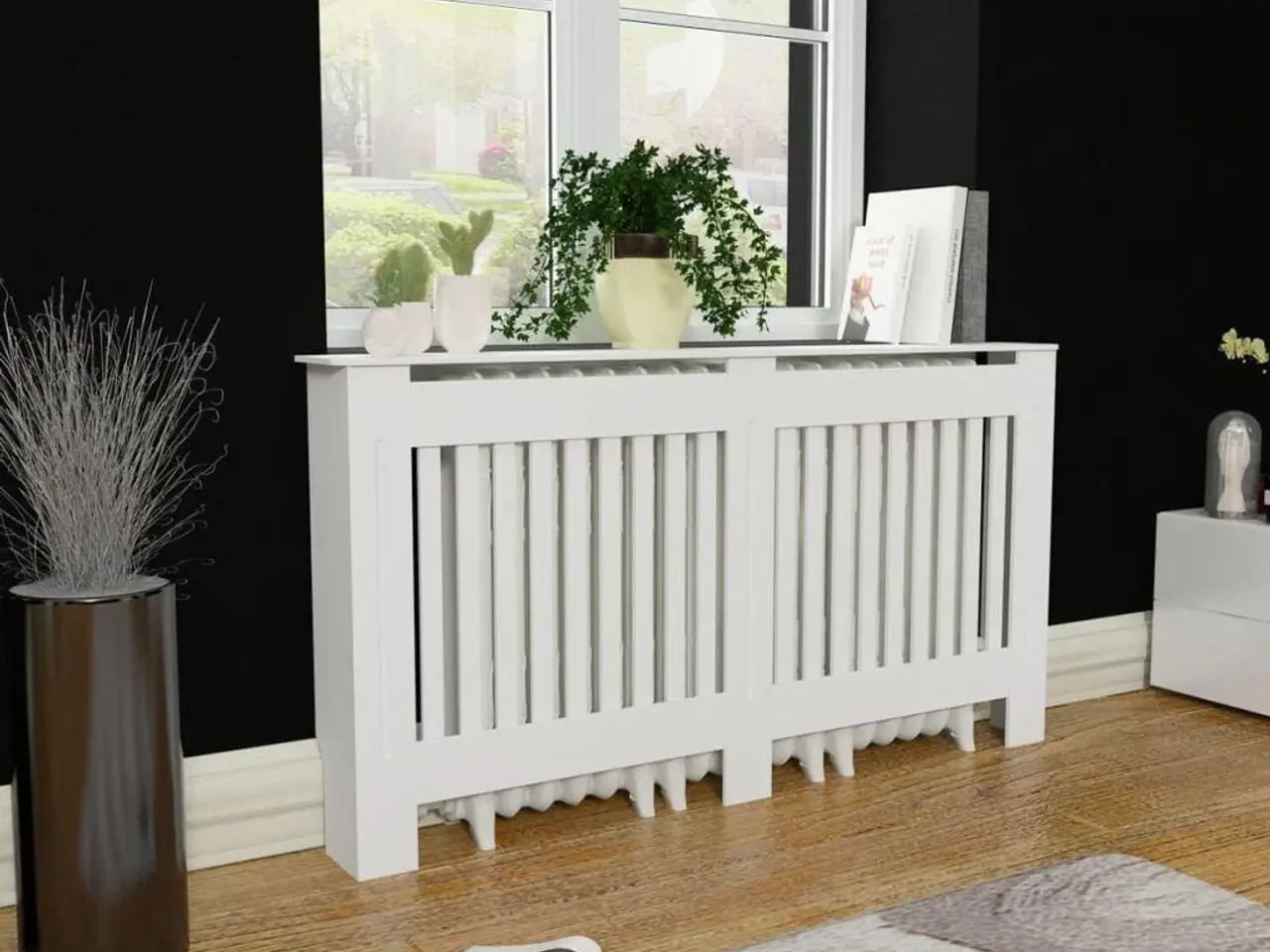 Billede 1 - Radiatorskjuler i MDF 152 cm hvid