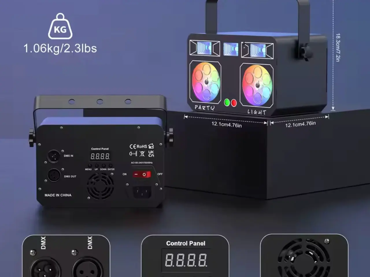 Billede 4 - 4-i-1 kompakt disco lyseffekt