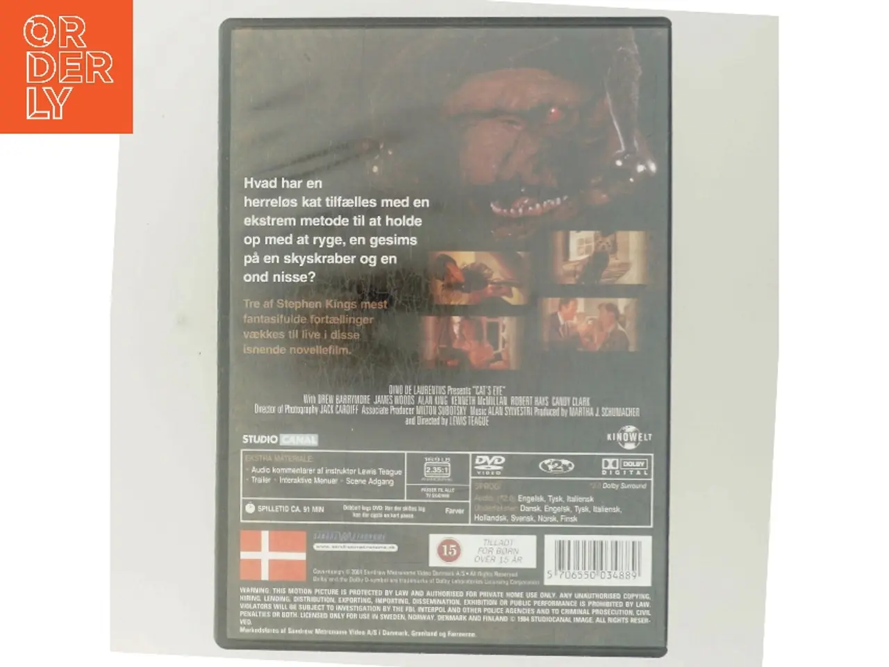 Billede 3 - Cat's Eye med Drew Barrymore (DVD)