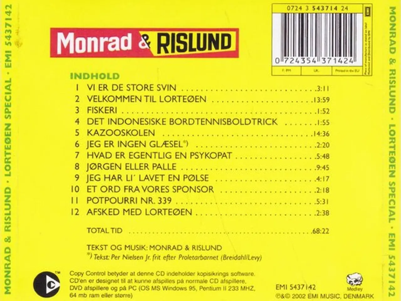 Billede 2 - Monrad & Rislund – Lorteøen Special – CD