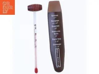 Vin termometer med beskyttende etui (str. 14,5 cm)