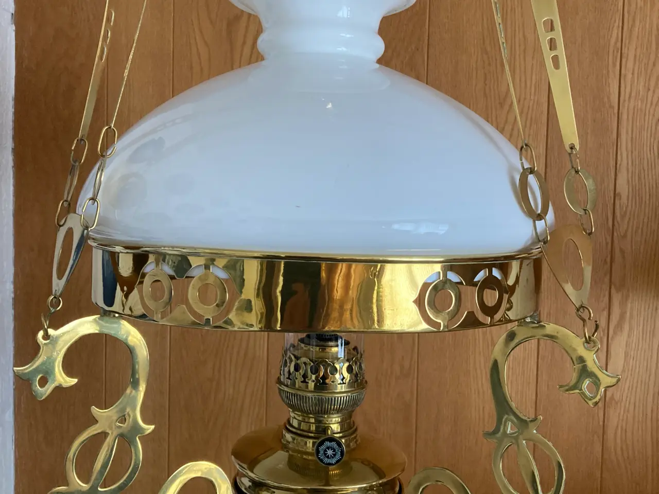 Billede 1 - Messinglampe til lampeolie