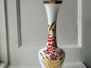 Opalineglas m blomster og guld, lille rids