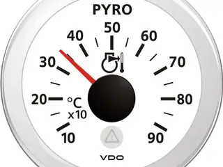 VDO udstødningstemperatur – hvid, Ø52 mm