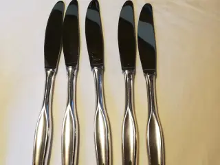 5 Baronet sølvplet middagsknive