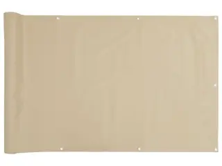 Balkonafskærmning Oxford-stof 90x600 cm beige