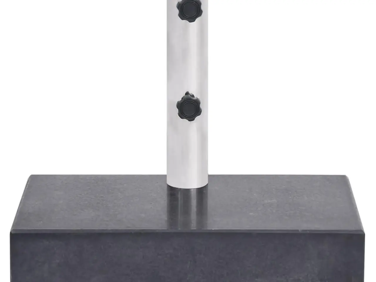 Billede 2 - Parasolfod i granit med hjul 45×25×8 cm - sort, 25 kg