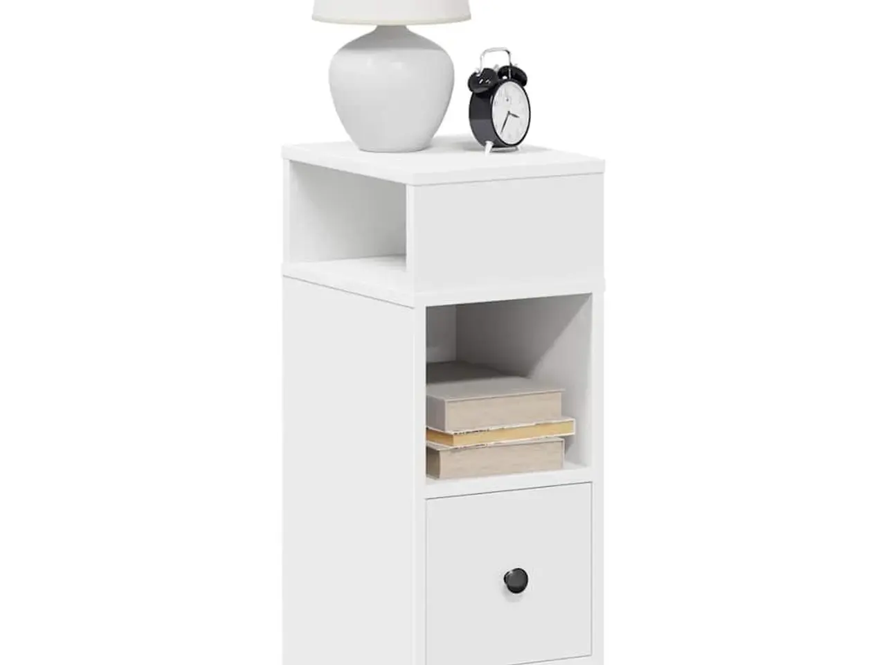 Billede 1 - Sengebord med skuffe 25×31×66 cm - hvid