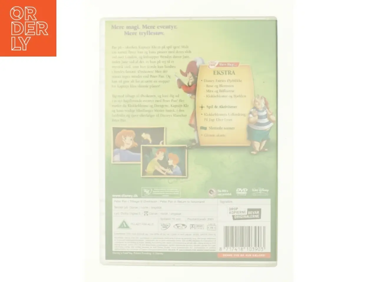 Billede 2 - Peter Pan - Tilbage til Ønskeøen (2002) [DVD] fra DVD