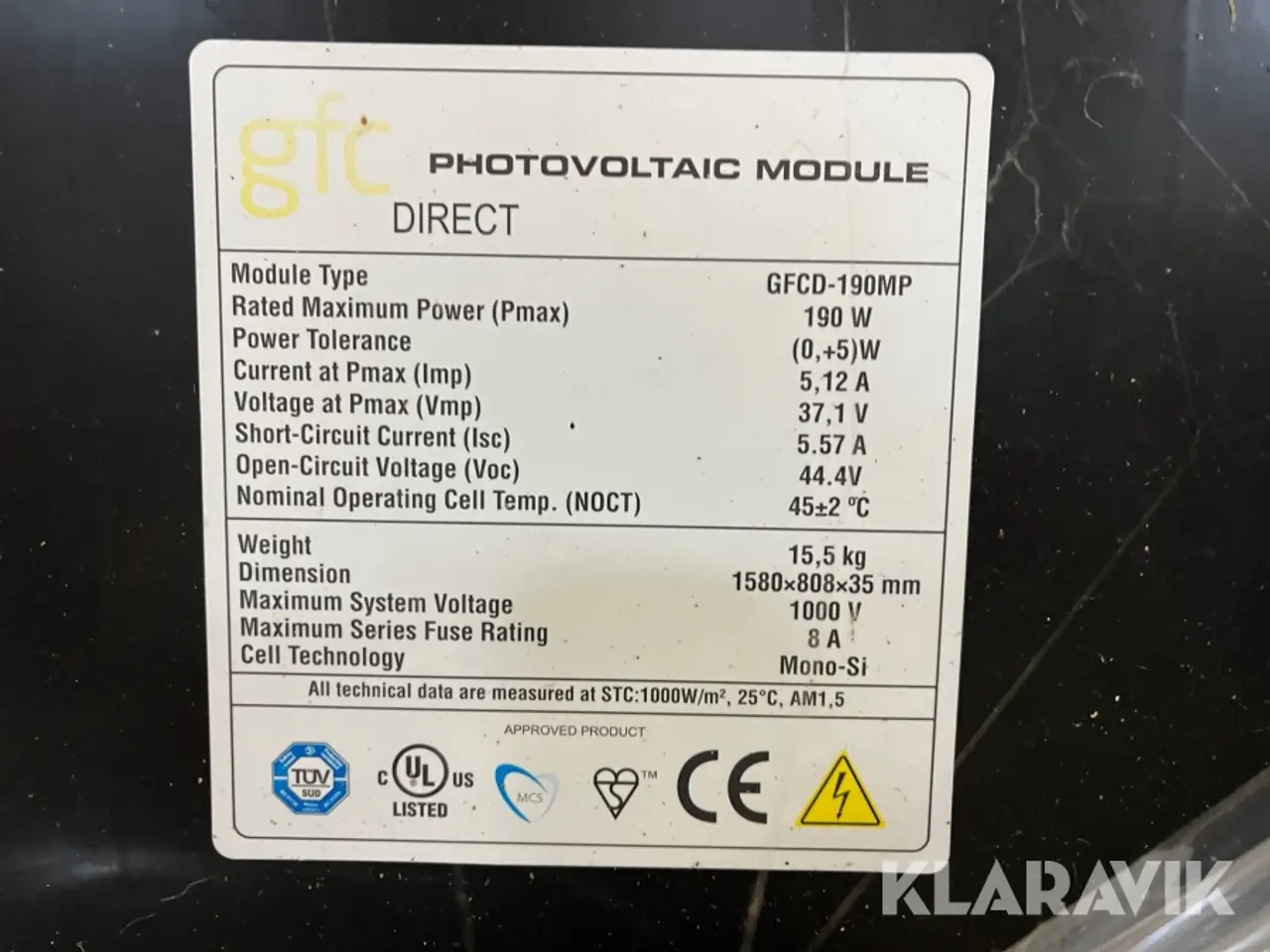 Billede 4 - Solpaneler GFC Direct GFCD-190MP 190 W, ca. 40 Styk