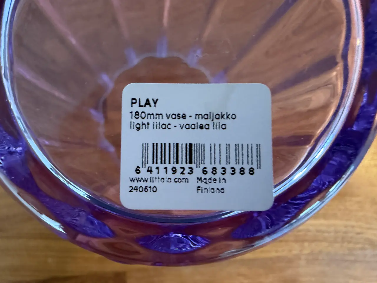 Billede 2 - Iittala - Play vase lyselilla (18 cm)
