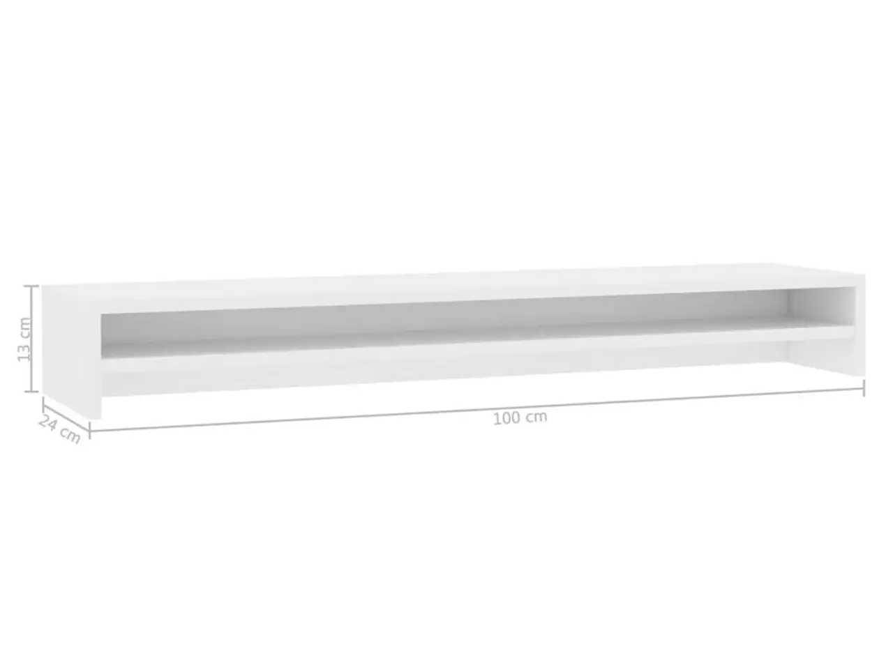 Billede 6 - Skærmstander 100 × 24 × 13 cm i konstrueret træ - hvid