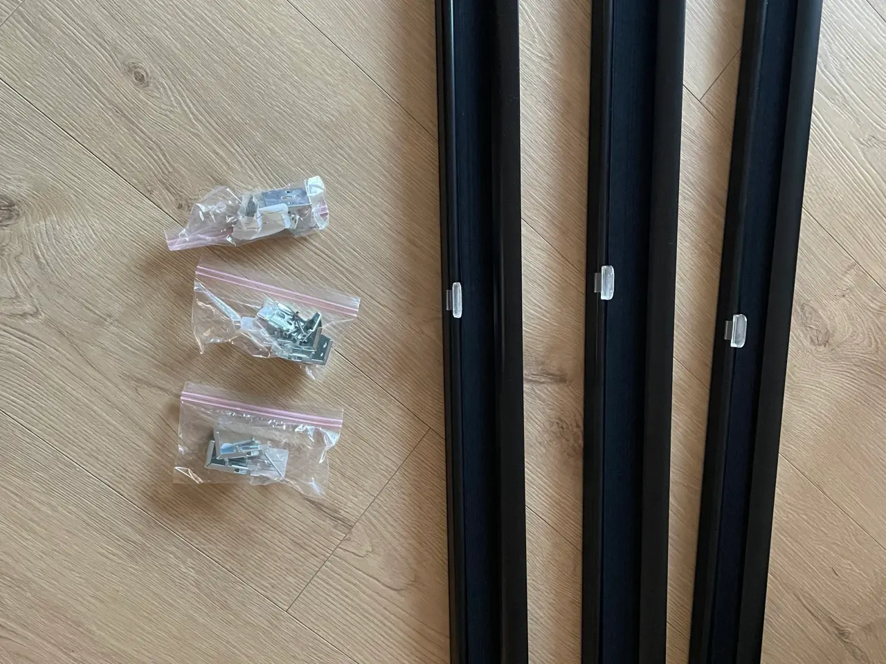 Billede 2 - 3 stk. plissegardiner i sort 90x210 og  120x160 