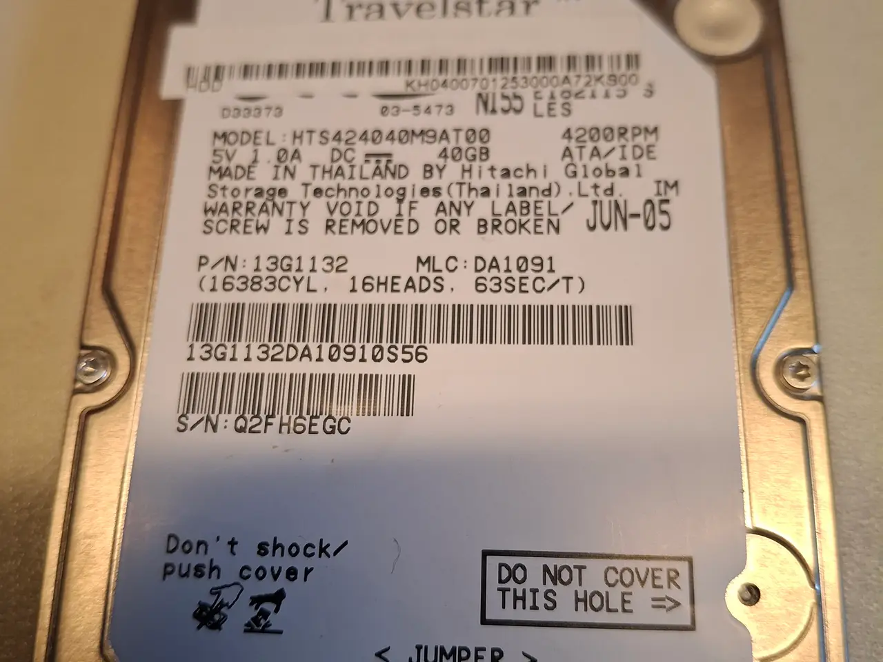 Billede 5 - 4 Stk. Harddisk  40 GB IDE  +  Harddisk 30 GB  mus
