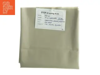 Stof, gabardine, lys sandfarve (150 cm x 50 cm + 35 cm)
